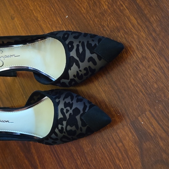 Black leopard print heels - Picture 2 of 5